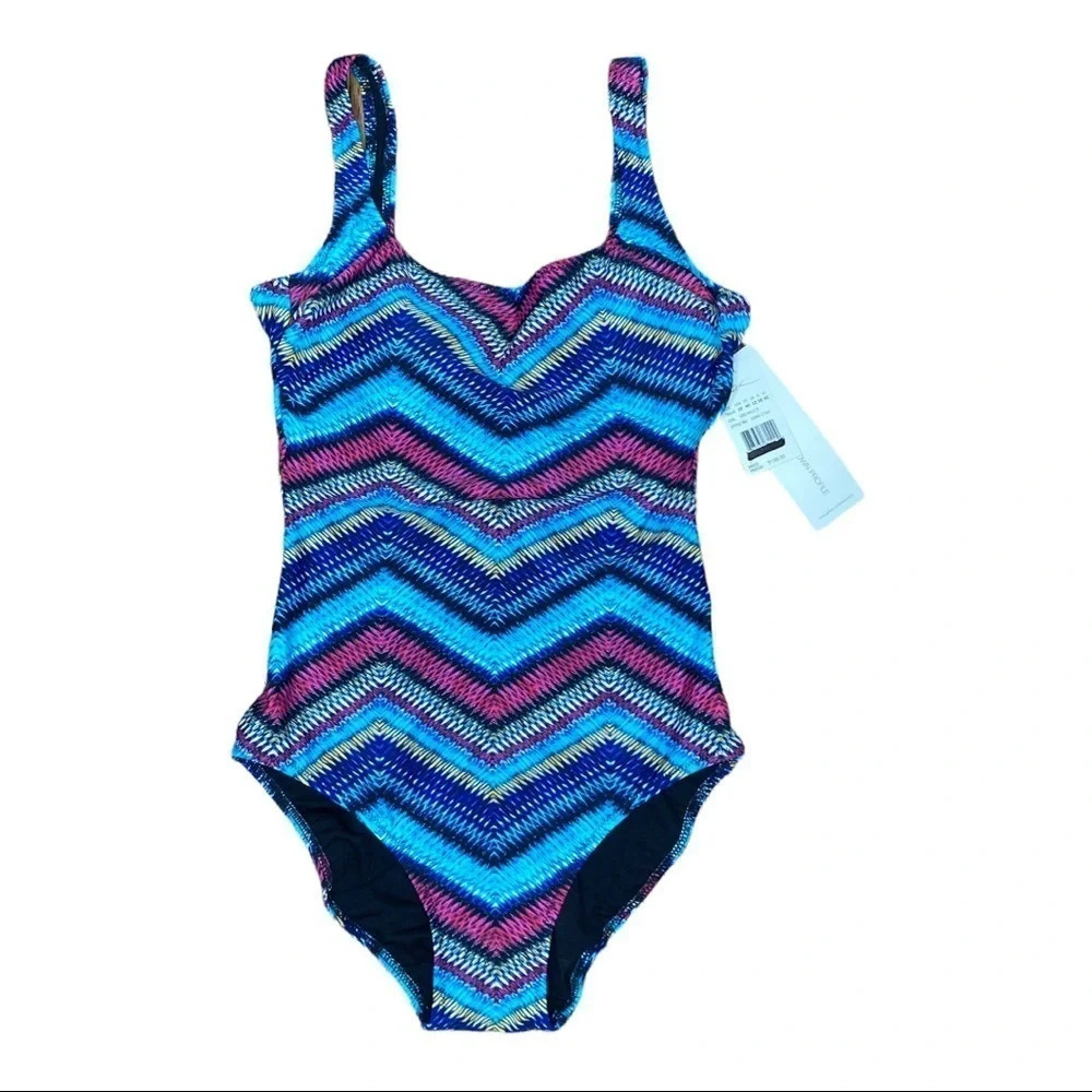 Profile by Gottex Multicolor Aztec One-Piece Swimsuit Sz: 10